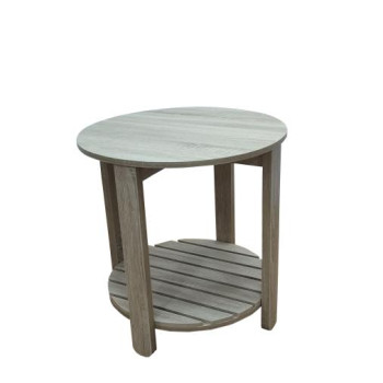 710287 Fowler 1-shelf Round Engineered Wood Side End Table Natural