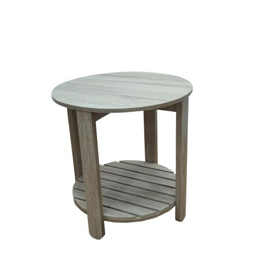 710287 Fowler 1-shelf Round Engineered Wood Side End Table Natural