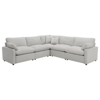 609560P Collins 5-piece Modular Power Reclining Sectional Sofa Grey