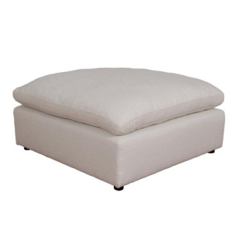 551753 Raleigh Boucle Upholstered Ottoman Ivory