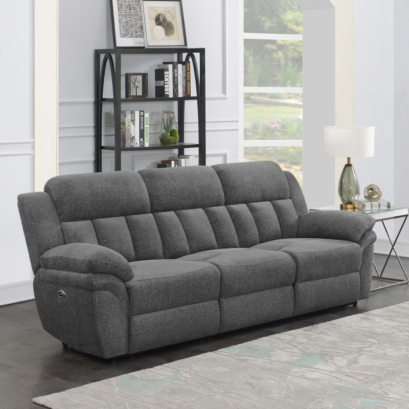 609541P Bahrain Upholstered Power Sofa Charcoal