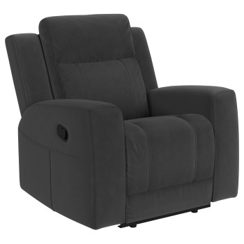 610286 Brentwood Upholstered Recliner Chair Dark Charcoal