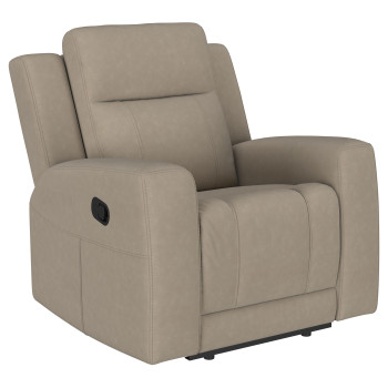 610283 Brentwood Upholstered Recliner Chair Taupe