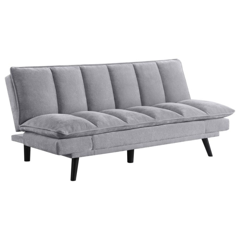 360018 Laredo Upholstered Tufted Convertible Sofa Bed Grey