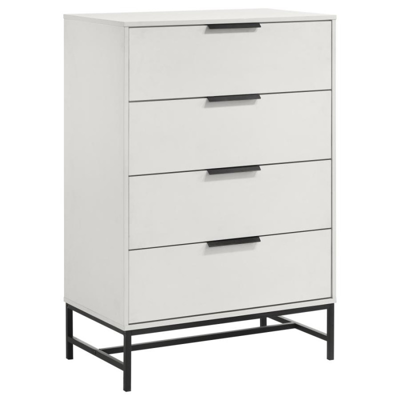 224865 Sonora 4-drawer Bedroom Chest White