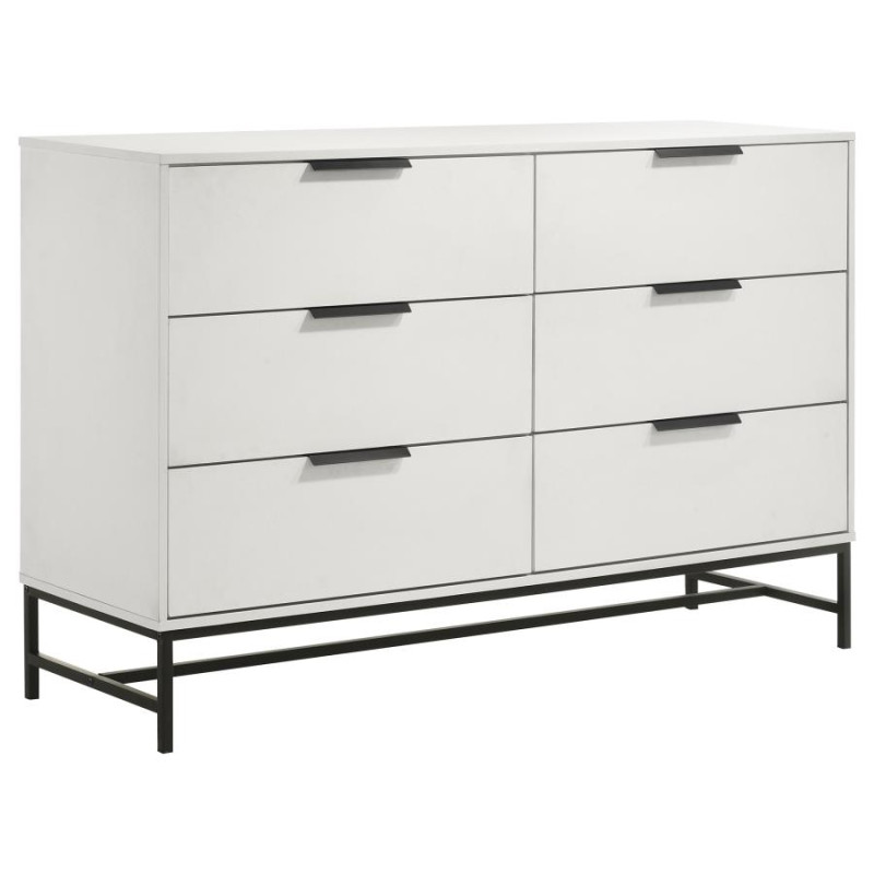 224863 Sonora 6-drawer Bedroom Dresser White