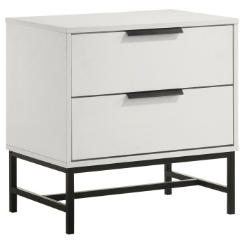 224862 Sonora 2-Drawer Nightstand Bedside Table White