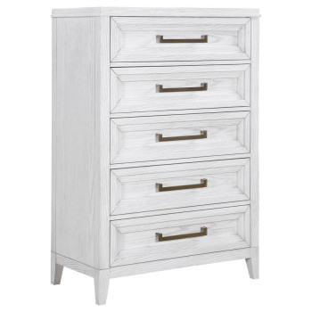 224845 Marielle 5-drawer Bedroom Chest Distressed White