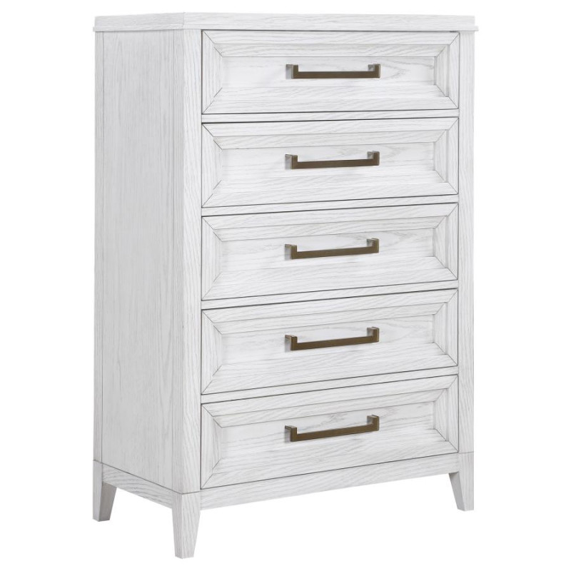 224845 Marielle 5-drawer Bedroom Chest Distressed White