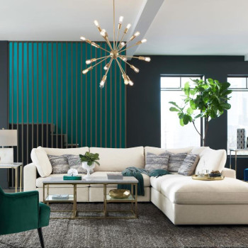 551321-SETA Serene 4-Piece Upholstered Modular Sectional Beige