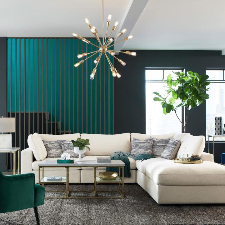 551321-SETA Serene 4-Piece Upholstered Modular Sectional Beige