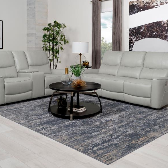610261P-S2 Greenfield 2-Piece Upholstered Power Reclining Sofa Set Ivory