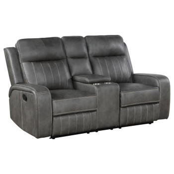603192 Raelynn Upholstered Motion Reclining Loveseat Grey