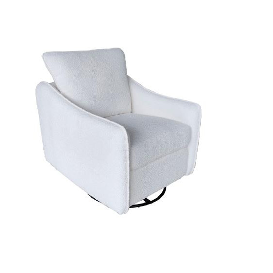 903391 Madia Upholstered Slope Arm Swivel Club Chair Vanilla