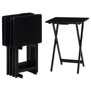 930088 Donna 5-Piece Tray Table Set Black