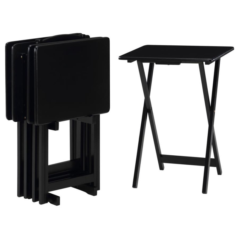 930088 Donna 5-Piece Tray Table Set Black