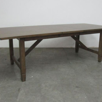 108311 Matisse Rectangular Dining Table With 18″ Removable Extension Leaf Brown