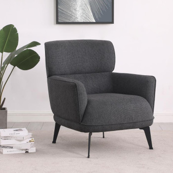 903082 Andrea Heavy Duty High Back Accent Chair Grey