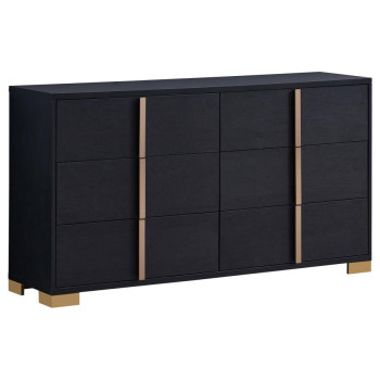 222833 Marceline 6-Drawer Dresser Black