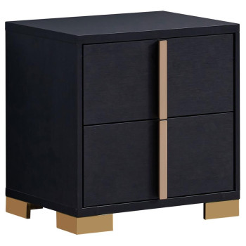 222832 Marceline 2-Drawer Nightstand Black
