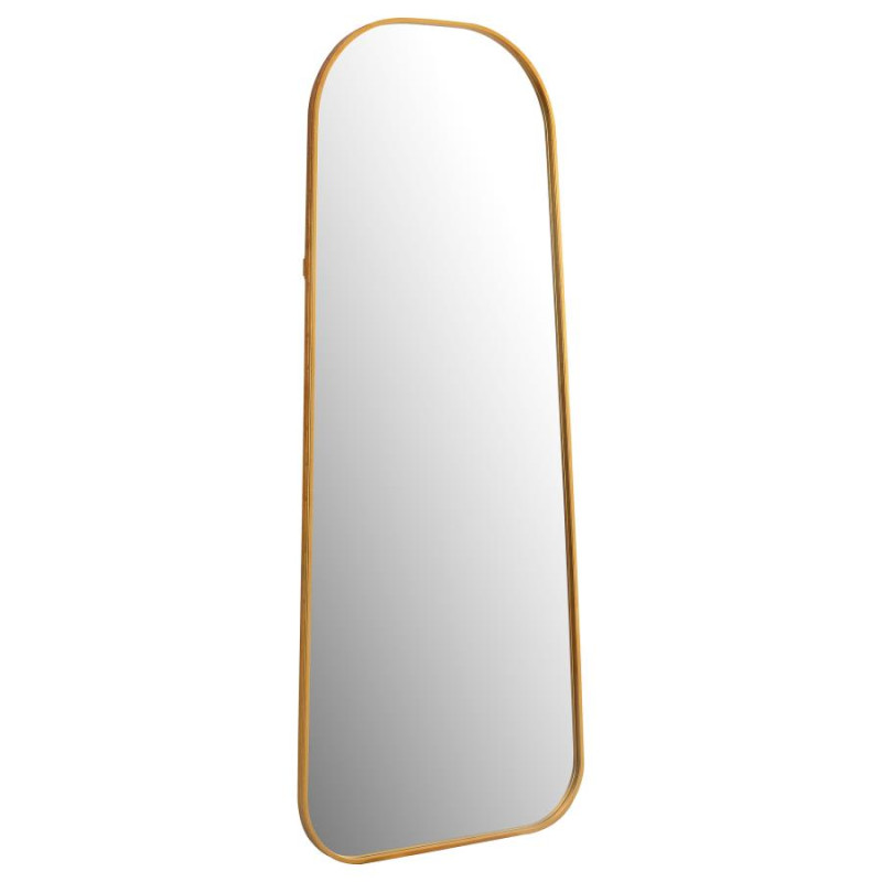 962822 Simeon Metal Frame Full Length 51″ Floor Mirror Antique Gold