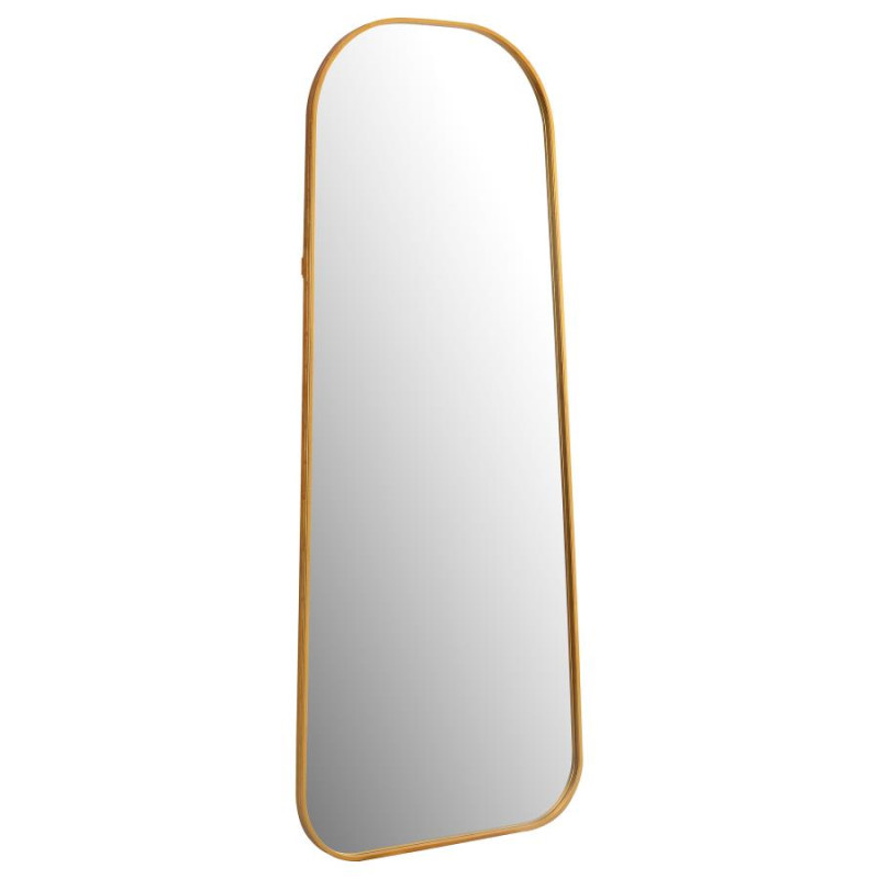 962821 Simeon Metal Frame Full Length 59″ Floor Mirror Antique Gold
