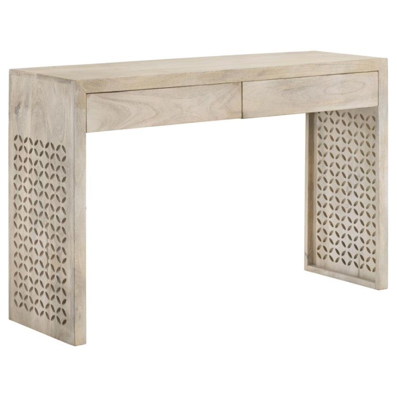 959543 Rickman Rectangular 2-Drawer Console Table White Washed