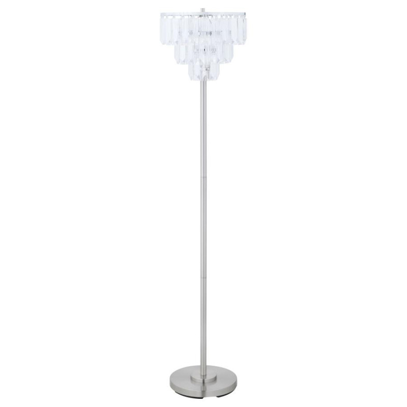 920067 Anya Metal Base Floor Lamp Chrome And Crystal