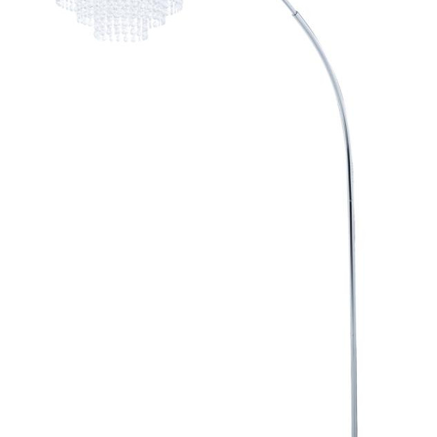 920065 Shirley Marble Base Floor Lamp Chrome And Crystal