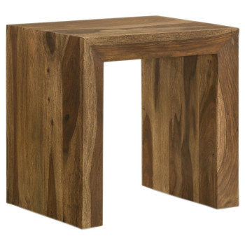 708417 Odilia Rectangular Solid Wood End Table Auburn