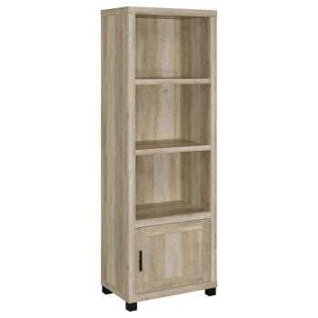 707746 Sachin 3-Shelf Media Tower With Storage Cabinet Antique Pine