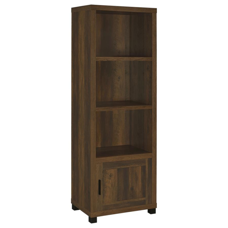 707736 Sachin 3-Shelf Media Tower With Storage Cabinet Dark Pine