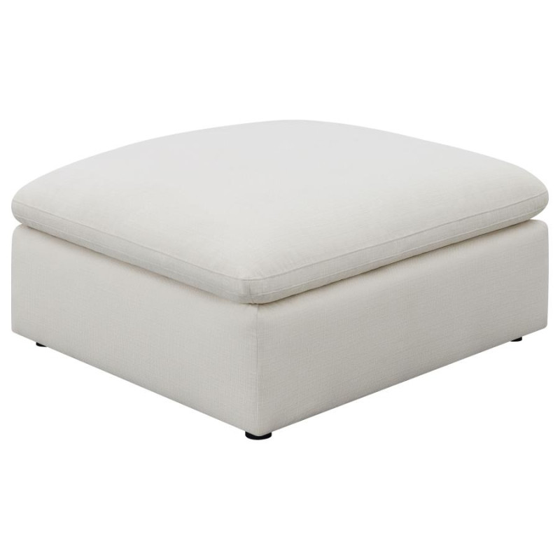 551453 Hobson Cushion Seat Ottoman Off-White