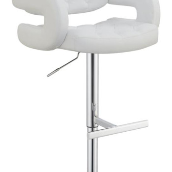 102557 Brandi Adjustable Bar Stool Chrome And White