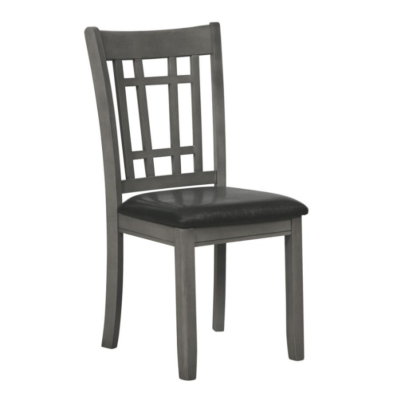 108212 Lavon Padded Dining Side Chairs Medium Grey And Black (Set Of 2)