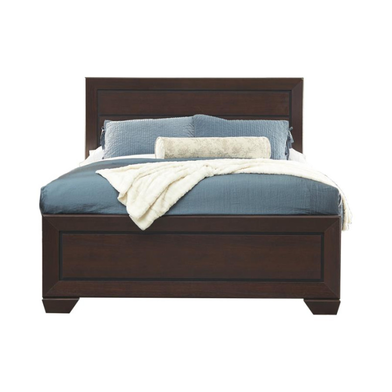 204391KE Kauffman Eastern King Panel Bed Dark Cocoa
