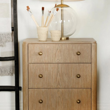 224302 Arini 3-Drawer Nightstand With Dual USB Ports Sand Wash