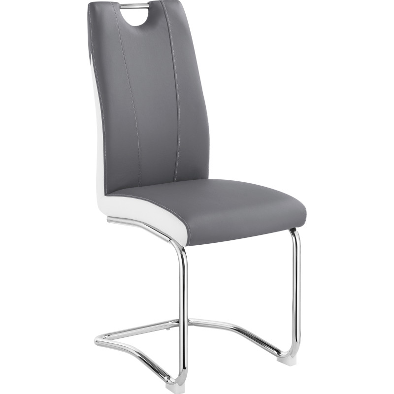 193812 Brooklyn Upholstered Side Chairs With S-Frame Grey And White