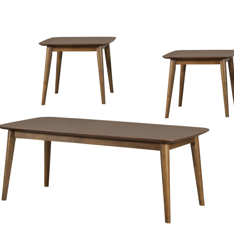 753524 3-Piece Occasional Set Natural Walnut