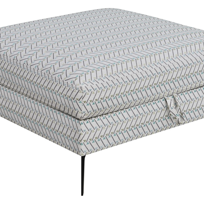 509807 Clint Upholstered Ottoman With Tapered Legs Multi-Color