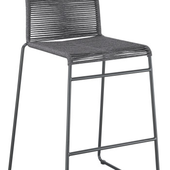 192064 Upholstered Bar Stools With Footrest Charcoal And Gunmetal