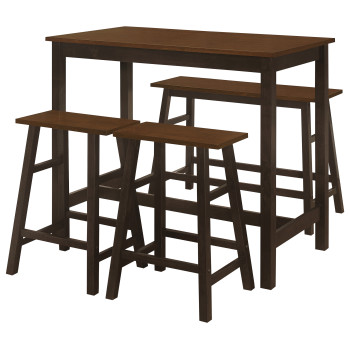 192090 Connie 4-Piece Counter Height Set Chestnut And Dark Brown