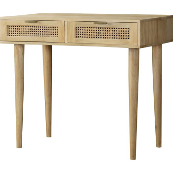 959575 Rectangular 2-Drawer Accent Writing Desk Natural