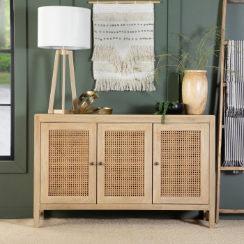953556 Rectangular 3-Door Accent Cabinet Natural