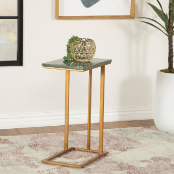 936035 Accent Table With Marble Top Grey