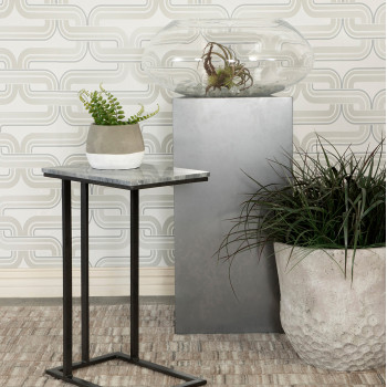 936034 Accent Table With Marble Top Grey