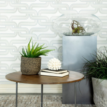 935995 Round Accent Table With Triangle Wire Base Natural And Gunmetal