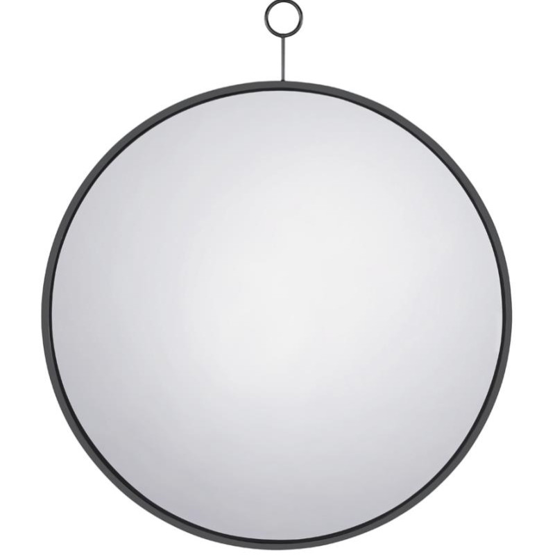961495 Round Wall Mirror Black Nickel