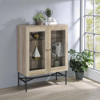 959624 2-door Accent Cabinet with Glass Shelves