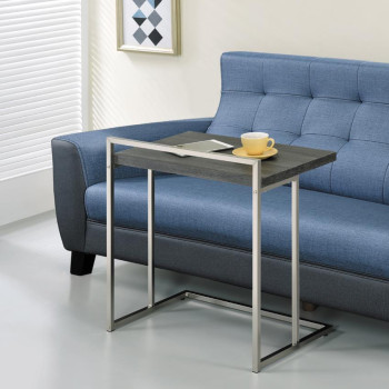 936120 Rectangular Snack Table with Metal Base